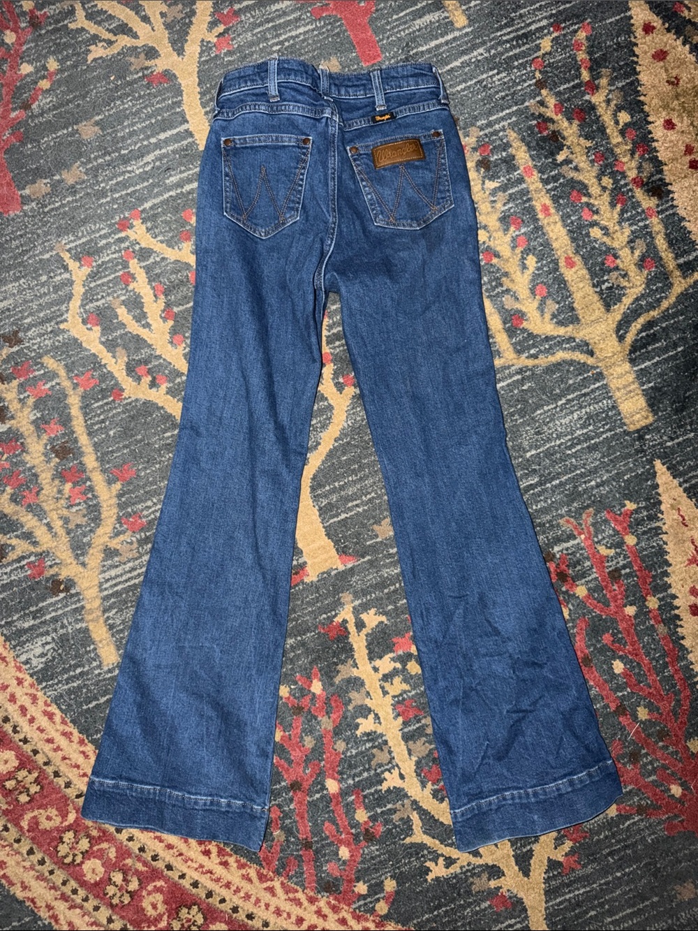 Wrangler Blue Flare Jeans with Wide Leg